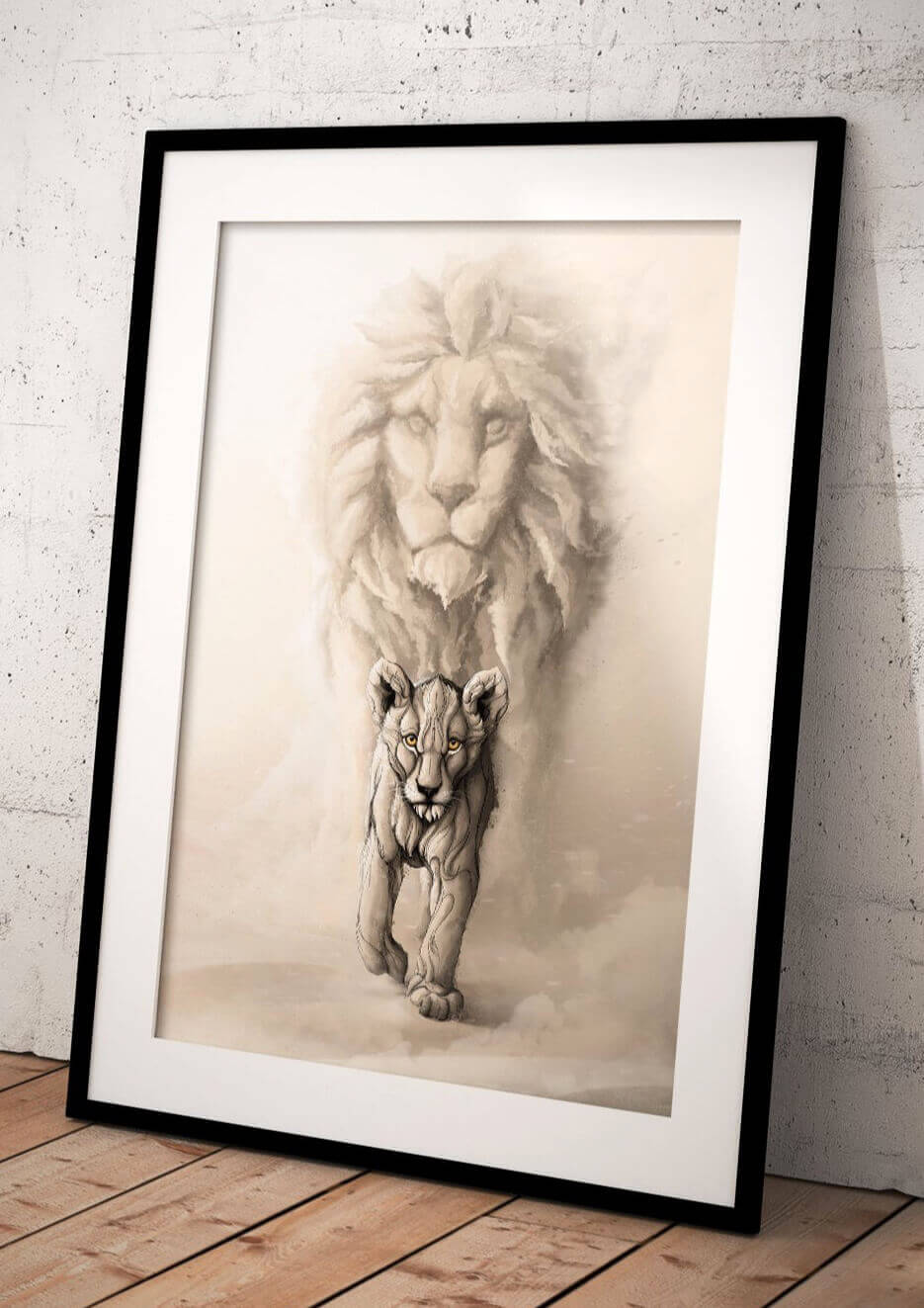 Born to be Wild: Lion - art print