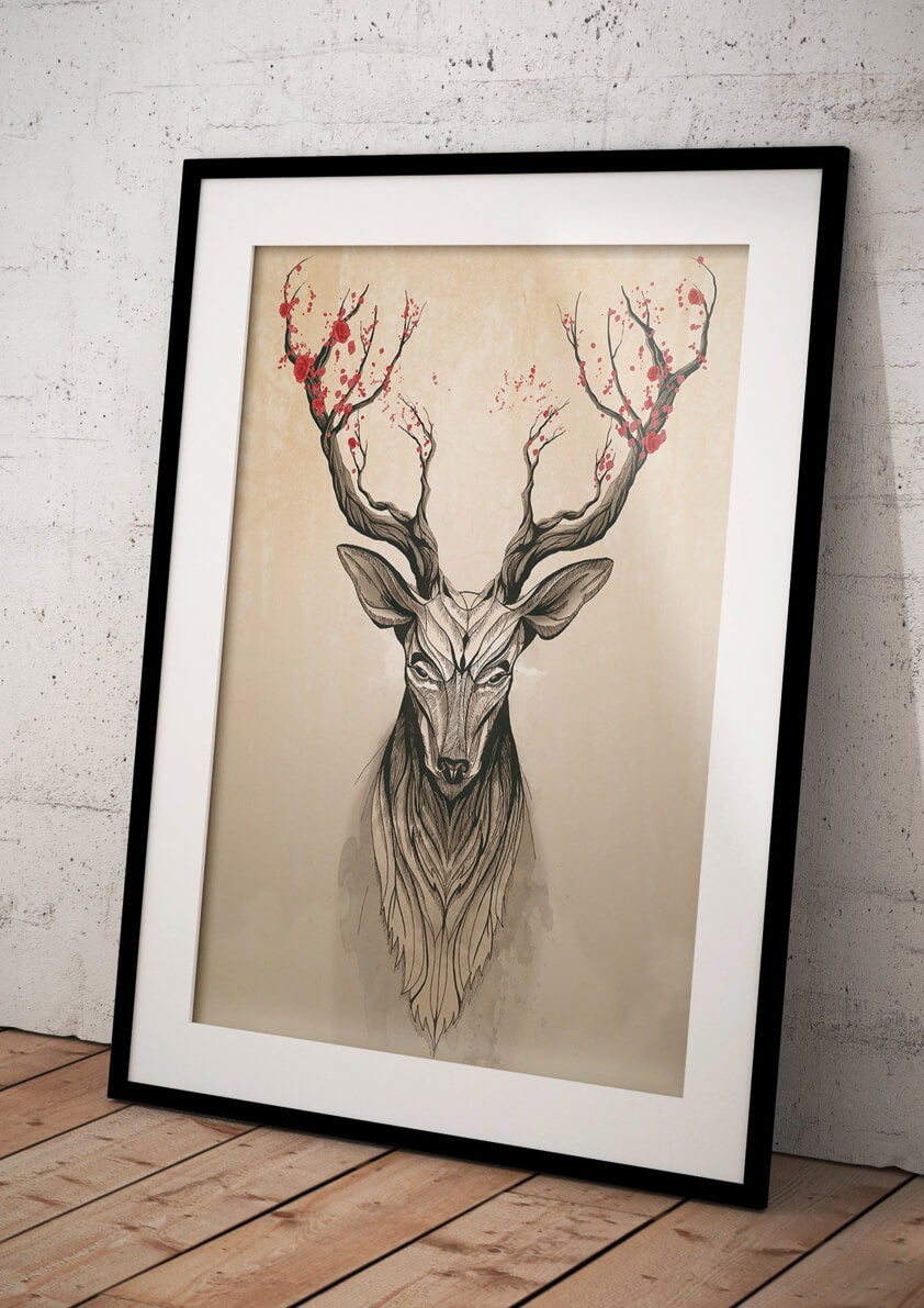 Deer Tree art print
