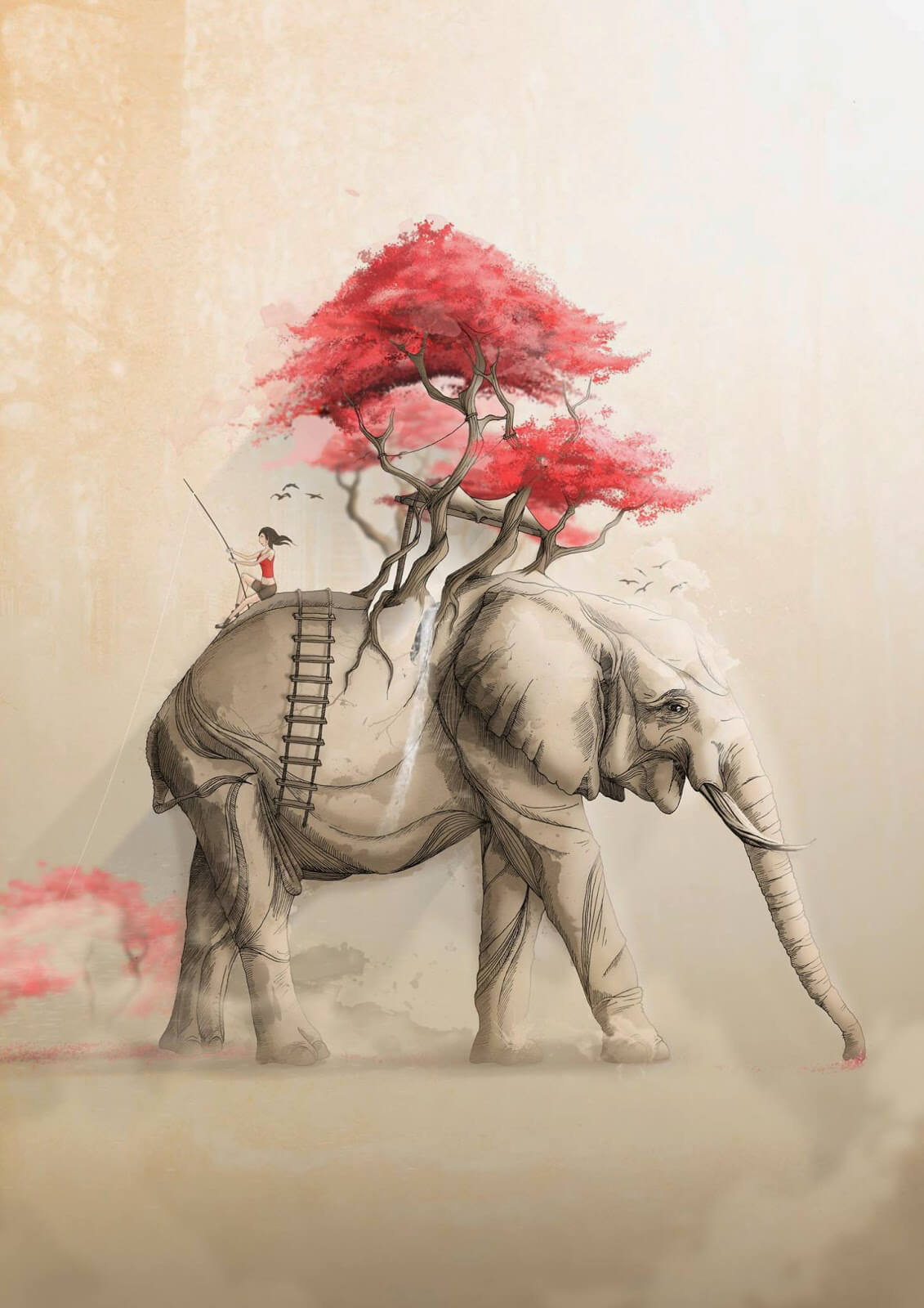 Souvenirs de pêche à bord de l'éléphant - Original