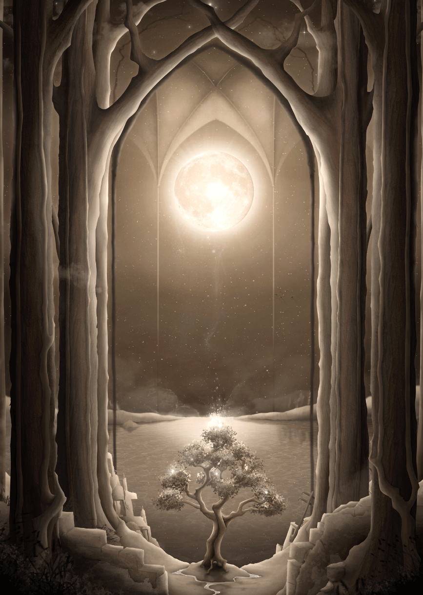 Impresión artística del Templo de la Noche