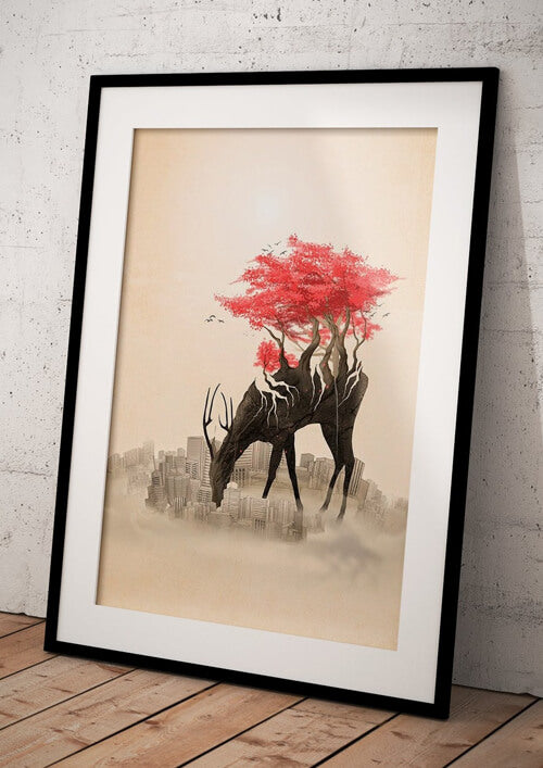 Estampe artistique « La vengeance de la forêt »