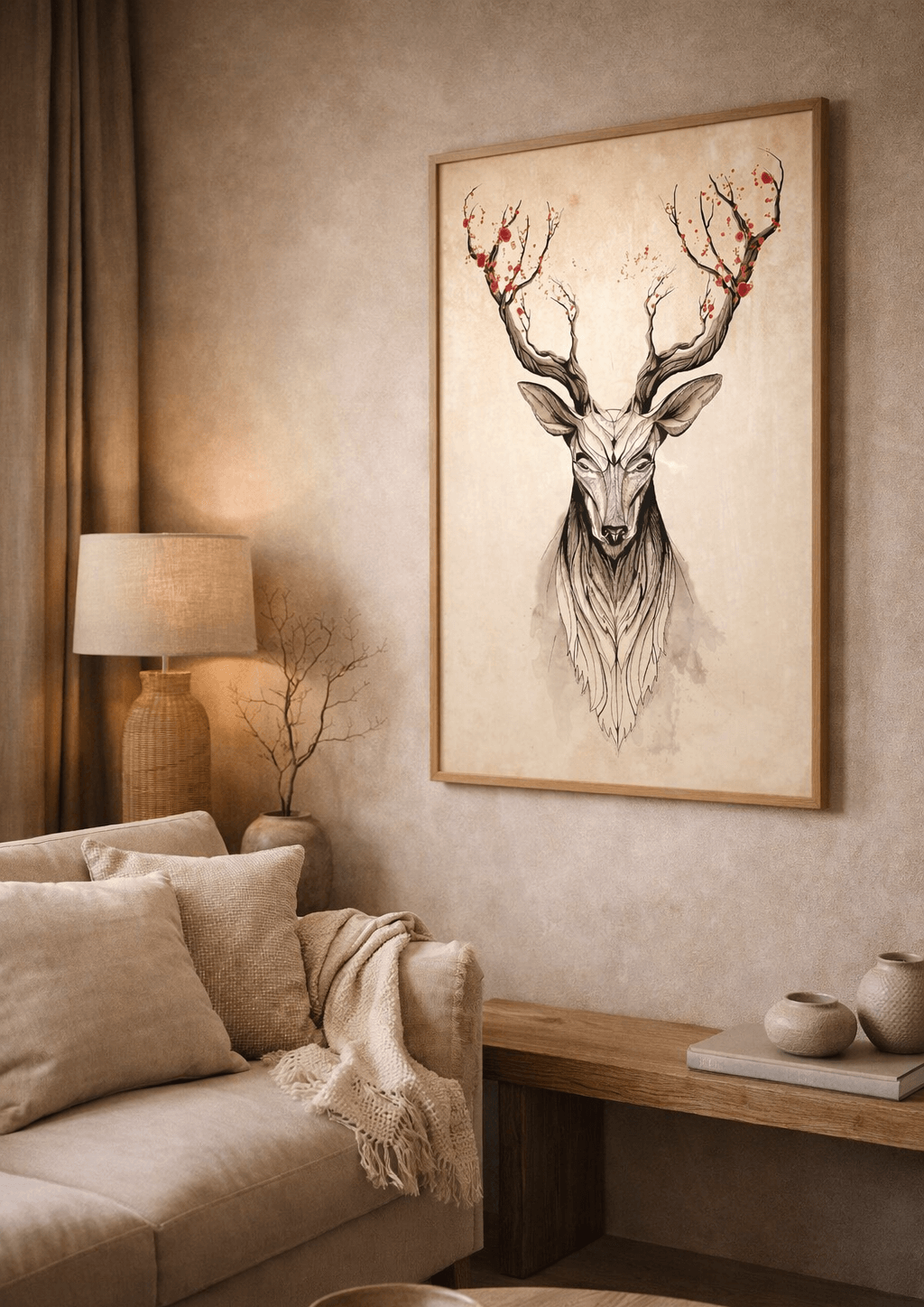 Deer Wall Art Meaning: how this symbol transforms your home into a space of presence and balance
