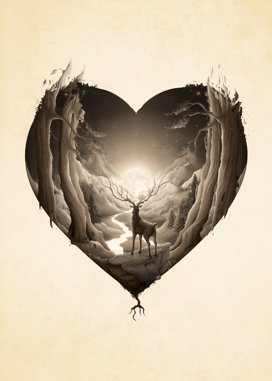 estampe artistique Beat of the Forest