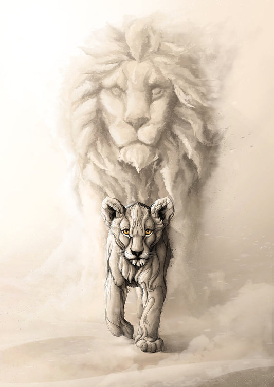 Né pour être sauvage Impression d’art : Lion 