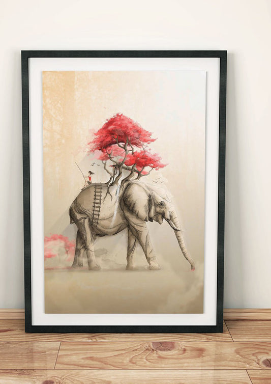 Recuerdos de pesca en el elefante (impresión artística)