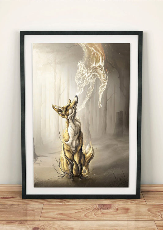 Estampe artistique « Baiser d'outre-tombe »