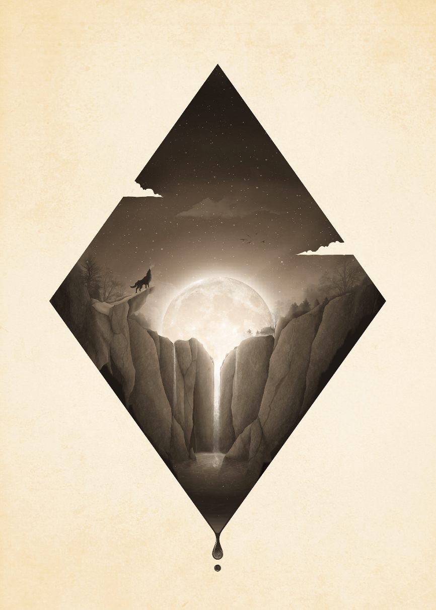 Impresión artística de Luna líquida