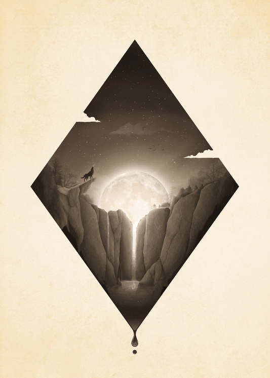 Estampe d'art Liquid Moon