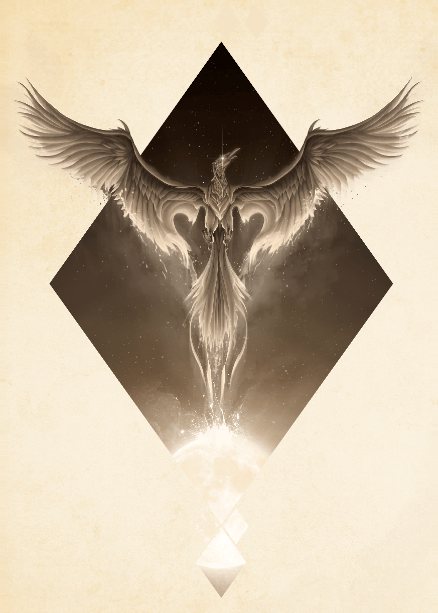 Estampe d'art Renaissance (Phénix)