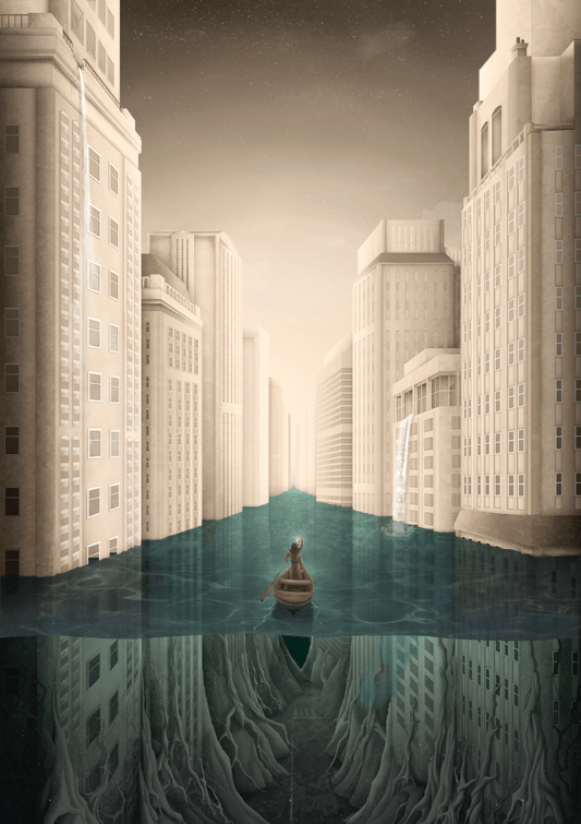 estampe artistique du Royaume de l'eau