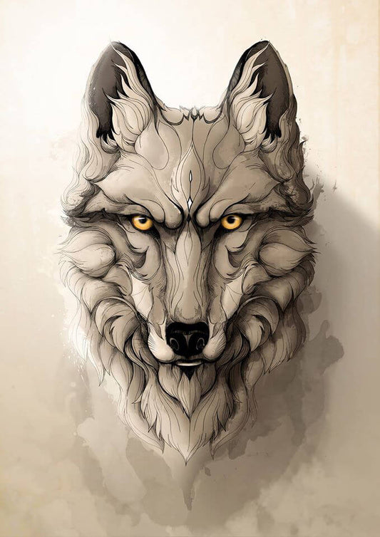Le loup Impression artistique 