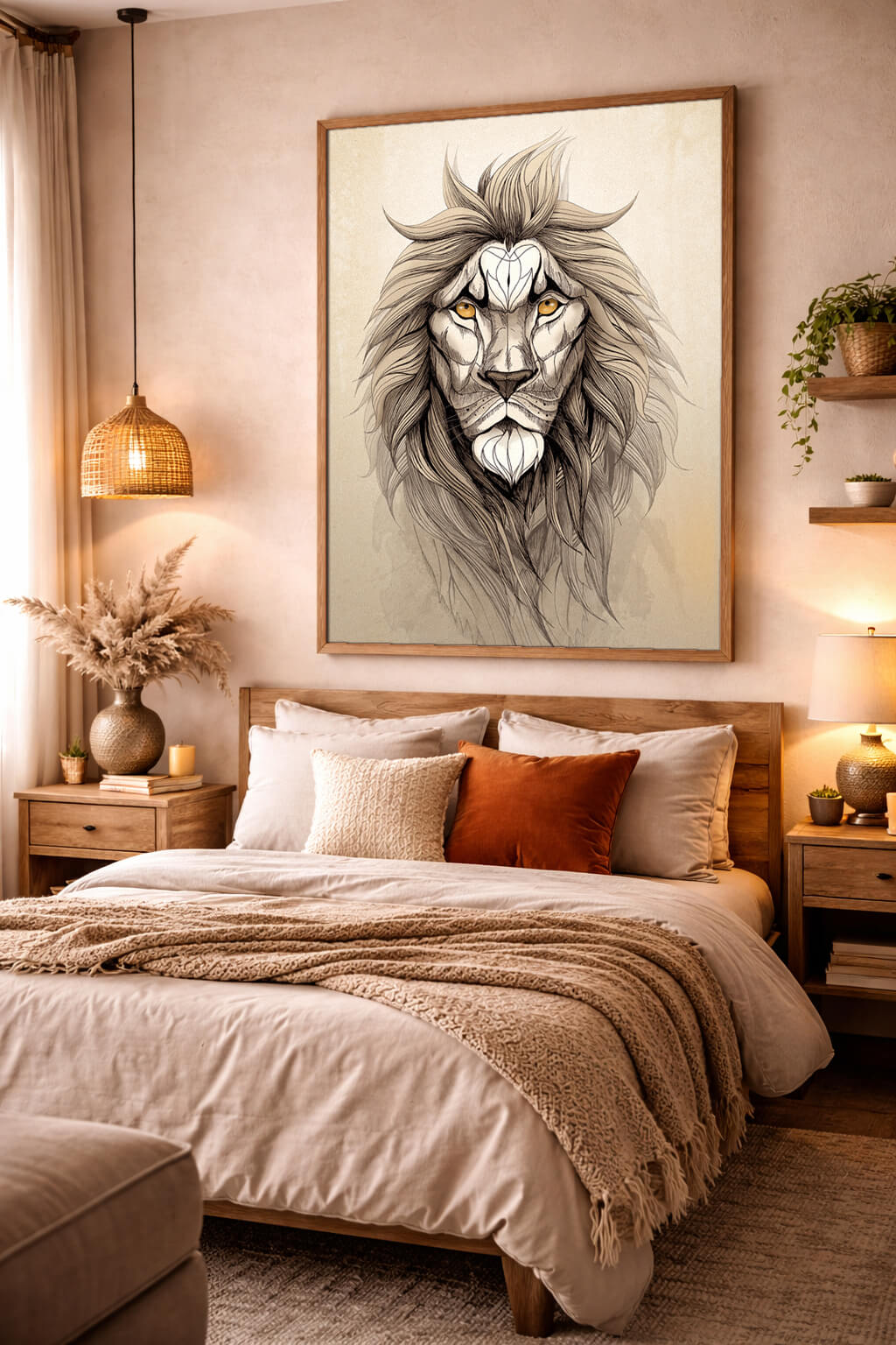 La lámina artística del león