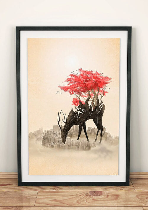 Estampe artistique « La vengeance de la forêt »