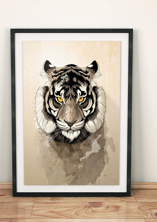 Impresión artística de tigre 